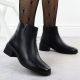 6. Women's insulated ankle boots with a block heel, black, Sergio Leone BT25239