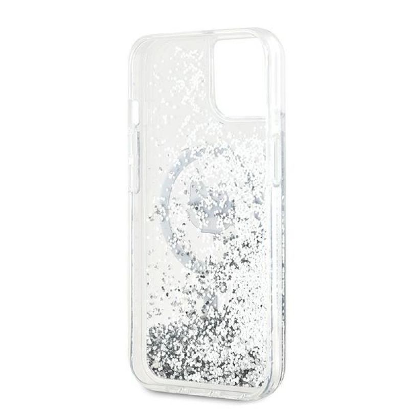 7. Karl Lagerfeld Liquid Glitter Choupette Head MagSafe case for iPhone 13 - transparent