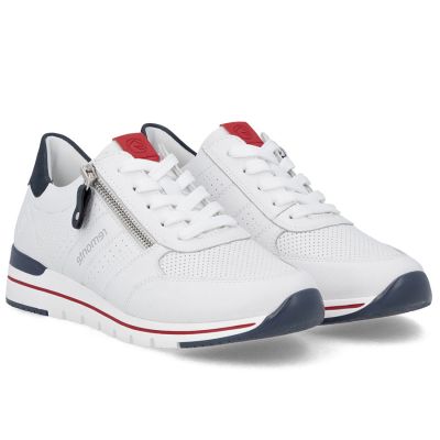 2. White leather sneakers Remonte Rieker R6705-82
