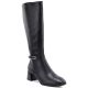Black Sergio Leone KZ-31-S women's leather high-heeled boots