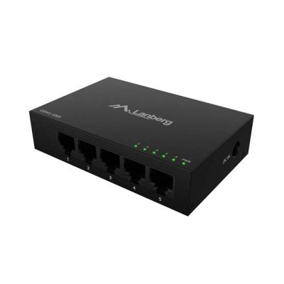 3. LANBERG SWITCH DSM1-1005 5X1GB/S UNMANAGED GIGABIT ETHERNET DESKTOP 12V (METAL HOUSING)