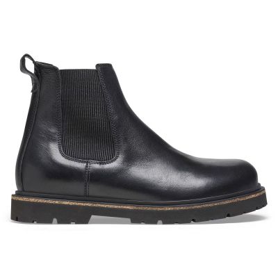 3. Birkenstock Highwood Slip On M LENA Black men's Chelsea boots made of genuine leather (1025764)