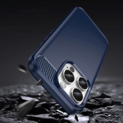 4. Carbon Case for iPhone 16 Pro - Blue