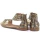 4. Women's openwork snakeskin gold sandals M.Daszyński MR24148-2