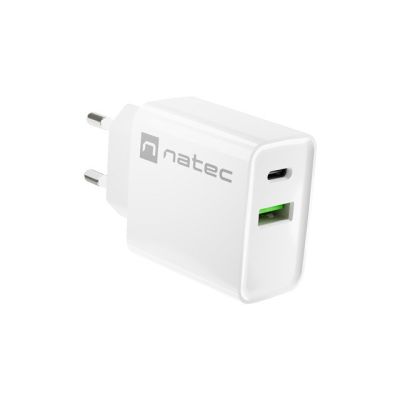 5. NATEC RIBERA USB-A + USB-C 20W POWER DELIVERY WHITE CHARGER NUC-2061