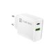 5. NATEC RIBERA USB-A + USB-C 20W POWER DELIVERY WHITE CHARGER NUC-2061