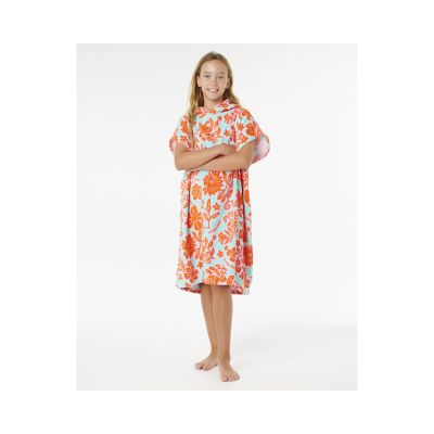 2. RIP CURL Mixed Cotton Hooded Towel-Girl Poncho Red
