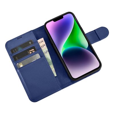 10. iCarer Wallet Case 2in1 Cover iPhone 14 Plus Anti-RFID Leather Flip Case Blue (WMI14220727-BU)