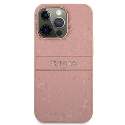 3. Guess GUHCP13XPSASBPI iPhone 13 Pro Max 6.7" pink/pink hardcase Saffiano Stripe