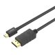 UNITEK CABLE MINIDISPLAYPORT/DISPLAYPORT M/M 2M, Y-C611BK