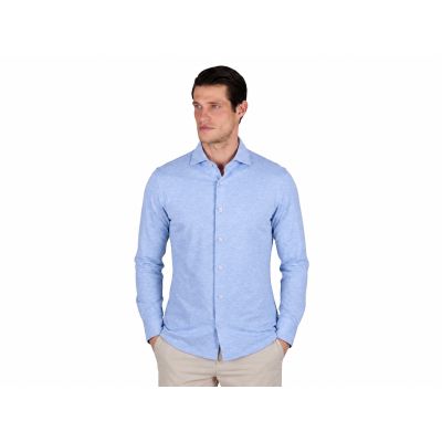 Paul&Shark Men's Light Denim Jersey Shirt - Model 26413146CF (sizes)