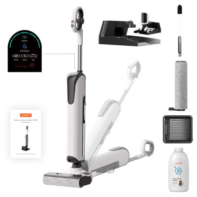 2. UWANT D100 17000Pa Upright Vacuum Cleaner with Mopping Function and Charging Station - White