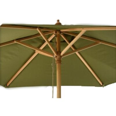2. WOODEN GARDEN UMBRELLA 250 CM FOLDABLE GREEN