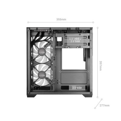 7. TACENS MARS MC-VIEW3 3xARGB USB-C mATX- housing/cases