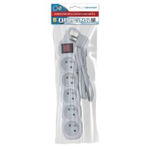 ESPERANZA POWER STRIP 5 OUTLETS SWITCH 1.5M WHITE ELK214W