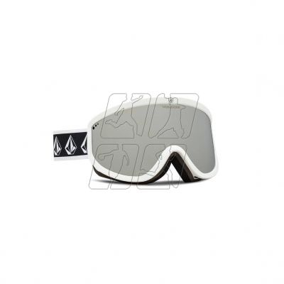 Volcom FOOTPRINTS WHITE RERUN/SILVER CHROME snowboard goggles silver mirrors (VG0622316)