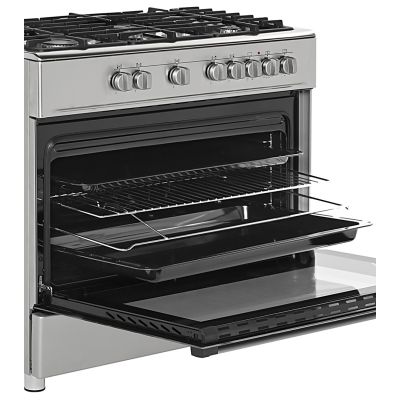9. Ravanson KWGE-K90A Cheff gas-electric cooker (stainless steel)