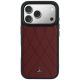 3. Mercedes Leather Crossed Lines MagSafe case for iPhone 17 Pro Max / 18 Pro Max - burgundy