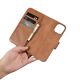13. iCarer Wallet Case 2in1 Cover iPhone 14 Plus Anti-RFID Leather Flip Case Brown (WMI14220727-BN)