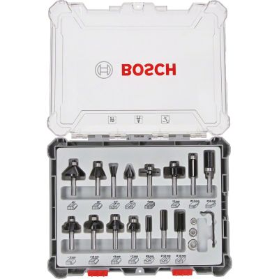 Bosch 2 607 017 471 milling cutters Bit set 15 pcs.