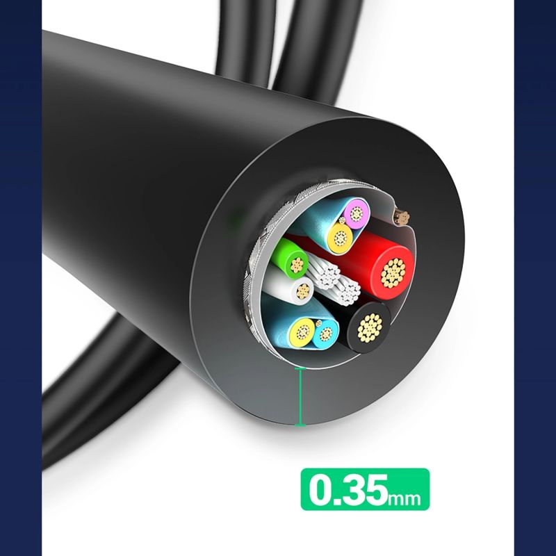 14. Ugreen US184 20882 USB-A 3.0 / USB-C 3A cable 1m - black