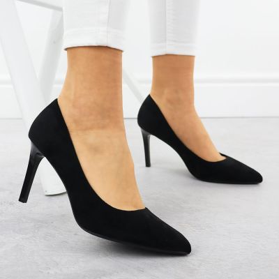 3. Black suede stiletto pumps Sergio Leone 1339