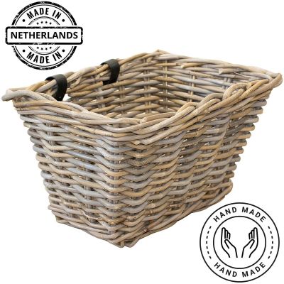 WICKER FRONT BICYCLE BASKET 39X30X24CM XQMAX