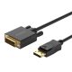 Orico XD-DTD DisplayPort to DVI 4K Cable 3m - Black