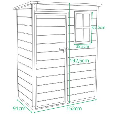 5. PVC GARDEN TOOL HOUSE 152x91x192.5CM