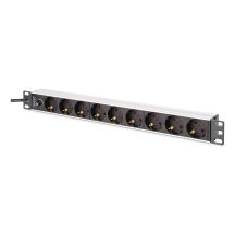 Digitus DN-95437 PDU Power Distribution Unit 9 x Network Sockets 1U Black, Silver