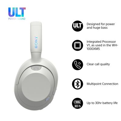 2. SONY WH-ULT900NW white headphones