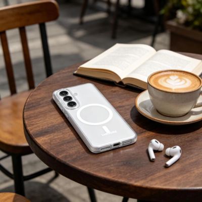 6. Tech-Protect MagSlim MagSafe Case for Samsung Galaxy S26 - Clear Matte