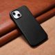 13. iCarer Case Leather cover for iPhone 14 Plus genuine leather case black (compatible with MagSafe)