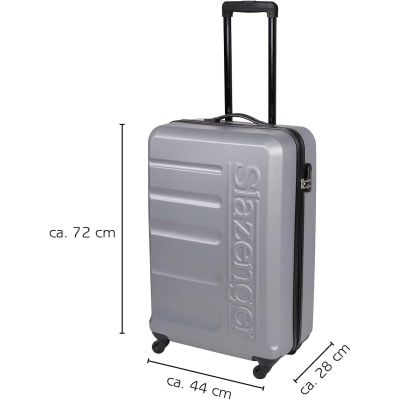 93. SET OF 3 SUITCASE 18, 22, 26 INCHES SILVER SLAZENGER