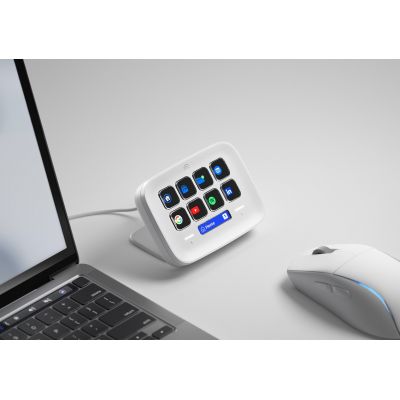 5. Elgato Stream Deck Neo external controller, white, 8 configurable keys
