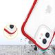 6. Clear 3in1 case for iPhone 12 frame gel cover red