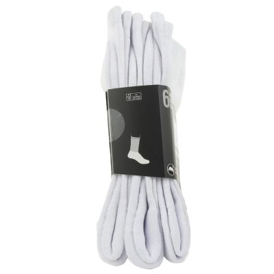 2. Skechers 6pk Core Crew LG Socks S118220-WHT White 43-46