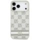3. DKNY Checkered with Printed Stripes Case for iPhone 17 Pro Max - Beige