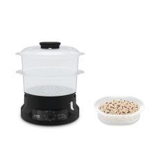 Tefal Minicompact VC139810 2-Basket Steamer, Freestanding, 800W, Black