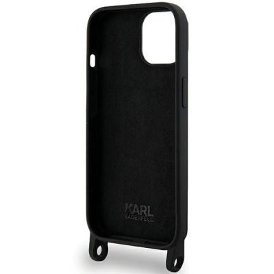 6. Karl Lagerfeld KLHCP15SSCBSCNK iPhone 15 6.1" hardcase black/black Crossbody Silicone Choupette