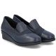 2. Women's leather wedge shoes, navy blue, Rieker L5356-14