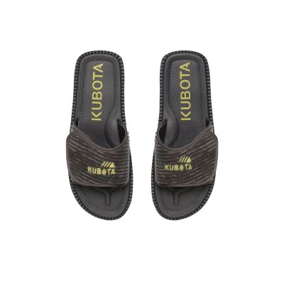 14. Kubota Velcro Corduroy Graphite Flip Flops KUBKRZ-AW23-02-28