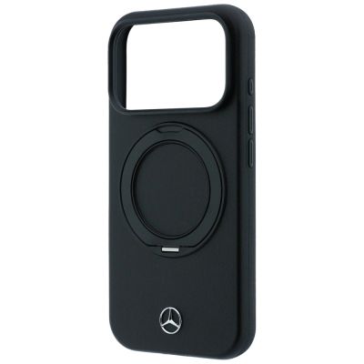 6. Mercedes Leather Case with Ring Stand MagSafe for iPhone 18 Pro / 17 Pro - Black