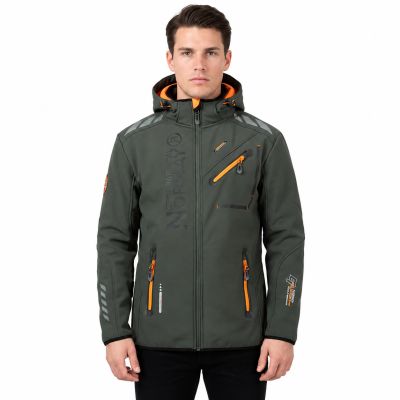 9. Geographical Norway Softshell Jacket Royaute DB 068 M WY8027H/GN/Dark Gray / Orange