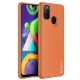 3. Dux Ducis Yolo elegant case made of soft TPU and PU leather for Samsung Galaxy M30s orange