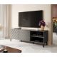 7. ABETO TV cabinet 150x42x52 graphite/glossy graphite