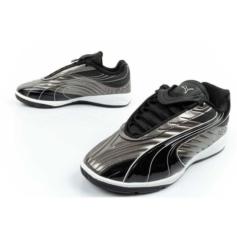 8. Puma sports shoes sneakers youth V-S2 Goalgetter fashionable silver