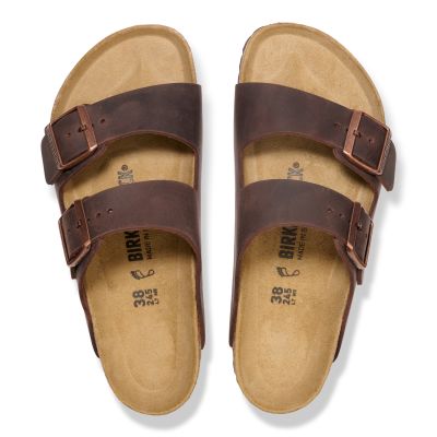 13. Birkenstock Arizona Nubuck Habana Narrow Brown Women's/Men's Flip-Flops (52533)