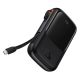 5. Baseus Qpow Digital Display powerbank with fast charging 10000mAh 22.5W QC/PD/SCP/FCP with built-in USB-C cable black