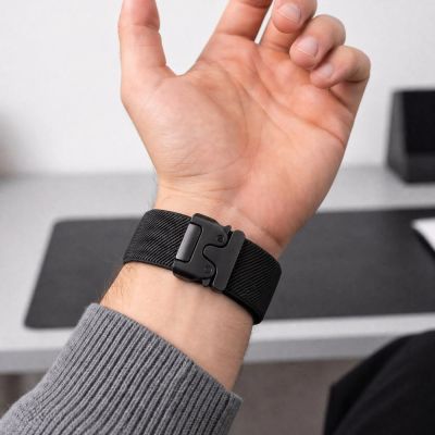 4. Tech-Protect Nylon Clasp for Samsung Galaxy Watch Ultra 47mm - Black
